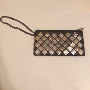 Mother of pearl beaded wristlet